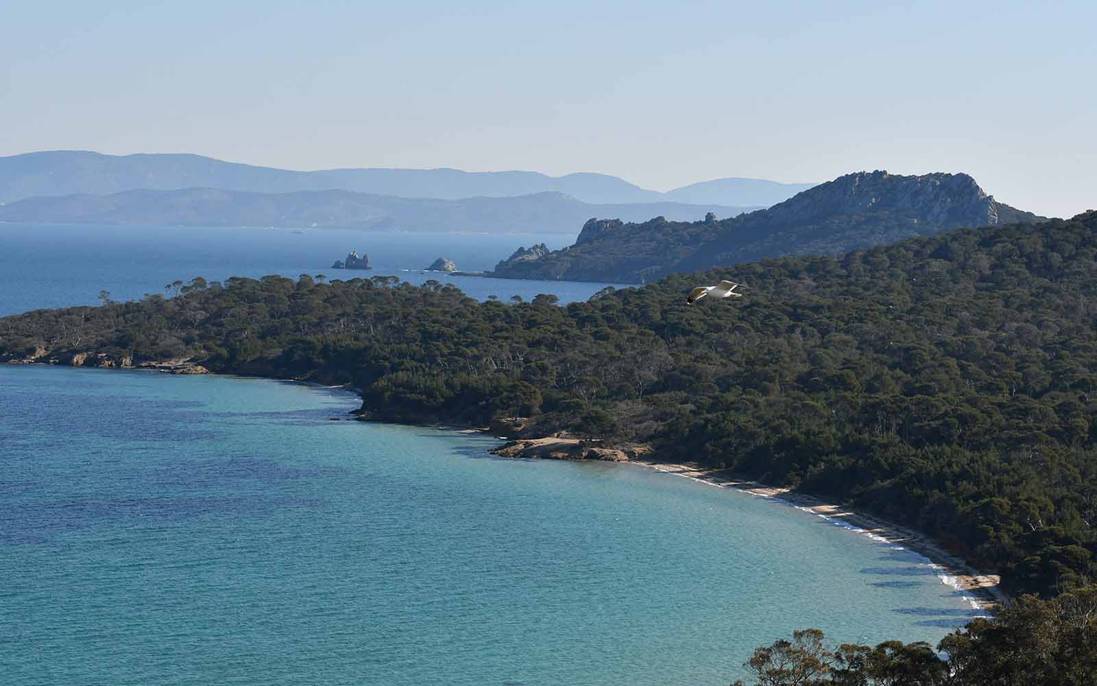 Emplacement pour une photographie des îles de Hyères